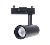 Faretto Led da binario 15W nero orientabile monofase Bianco freddo 6500K Aigostar