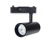 Faretto Led da binario 24W nero orientabile monofase Bianco neutro 4000K Aigostar