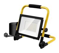 Faretto LED da Cantiere 100W,10000LM 3000K Bianco caldo Faro LED Portatile,Lampada da Lavoro con Spina,IP65 Impermeabile Faretti LED per Edilizia Officina Campeggio Garage