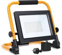 Faretto LED Da Cantiere 50W,4480Lm,Super Luminoso Faro LED Con Spina,Equivalente