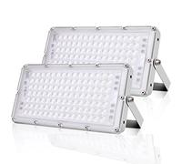 Faretto LED da Esterno 100W - Super Luminoso 10000LM Faro LED Esterno 6500K Bianco Freddo Faretti LED Esterno, IP66 Impermeabile Faretto LED da Esterno per Giardino,Patio, Cortile, Terrazza, 2 Pezz