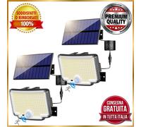 Faretto Led da Esterno con PANELLO SOLARE Faro con Sensore di Movimento Luce Sol