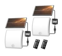 Faretto Led Da Esterno Solare Sensore Di Movimento - Faro Led Esterno Con Pannello Solare Con,Telecomando A 5 Modalità,Impermeabile IP65,Luce Solare Led Esterno Angolo Regolabile Per Esterni