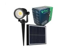 Faretto LED da Giardino con Picchetto Colore Nero Con Pannello Solare 2W 6400K I