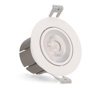 Faretto Led da incasso 10W Rotondo Orientabile Cornice bianca Apertura 36 gradi Bianco freddo 6000K M LEDME