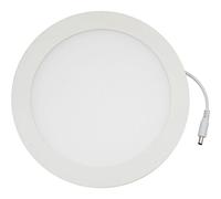 Faretto LED da incasso - 12 W - bianco caldo (~ 3000 K); rotondo da incasso piatto bianco