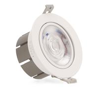 Faretto Led da incasso 15W Rotondo Orientabile Cornice bianca Apertura 36 gradi Bianco neutro 4500K M LEDME
