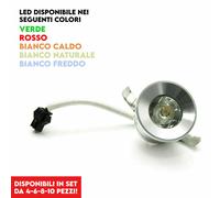 Faretto LED da Incasso 1W Segnapassi Lampada Faro Esterno Interno Giardino [EEK: A+++]