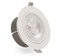 Faretto Led da incasso 20W Rotondo Orientabile Cornice bianca Apertura 36 gradi Bianco caldo 3000K M LEDME