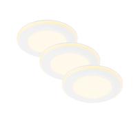 Faretto LED da incasso 3 luci Slim luce notturna Ø9,3x2,4cm Bianco Bianco