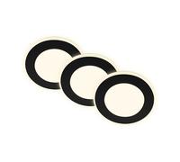 Faretto LED da incasso 3 luci Slim luce notturna Ø9,3x2,4cm Nero Nero
