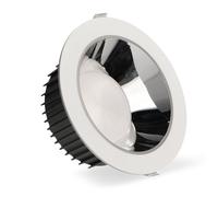 Faretto Led da incasso 50W Rotondo Cornice bianca Apertura 60 gradi Bianco caldo 3000K M LEDME