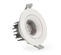 Faretto Led da incasso 7W Rotondo Orientabile Cornice bianca Apertura 36 gradi Bianco freddo 6000K M LEDME