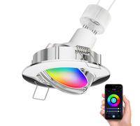 ledscom.de Faretto da incasso a soffitto a LED CIRC orientabile cromo incl. lampada Smart Home RGBW GU10 LED, 5,41W, 473lm