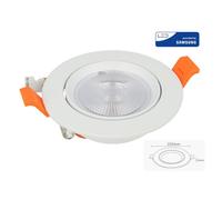 Faretto Led Da Incasso Orientabile 30W Cob Neutro 4000K Diametro 225mm Foro 195m