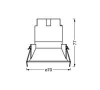 Faretto LED da incasso OSRAM TWIST, bianco/nero, 840, Ø 7 cm metallo Osram