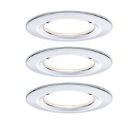 Faretto LED da incasso Paulmann Nova Coin, set da 3, cromato, rotondo, Paulmann