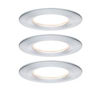 Faretto LED da incasso Paulmann Nova Coin, set da 3, in alluminio, rotondo, Paulmann