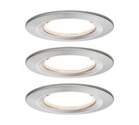 Faretto LED da incasso Paulmann Nova Coin, set da 3, in ferro, rotondo, Paulmann