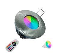 Faretto Led da incasso per bagno box doccia lampada RGBW 5.1W GU10 cromoterapia [EEK: Conforme]