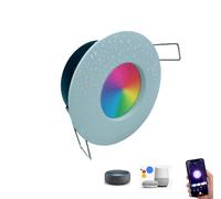 Faretto Led da incasso per bagno box doccia lampada RGBW 5.1W GU10 cromoterapia [EEK: Conforme]