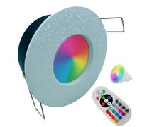 Faretto Led da incasso per bagno box doccia lampada RGBW 5W GU10 cromoterapia [EEK: A+++]