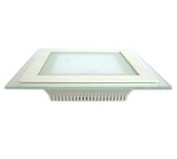 Faretto Led Da Incasso Quadrato 12W Bianco Freddo Con Vetro Stile Moderno Illumi