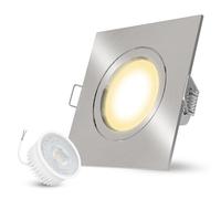 Faretto LED da incasso quadrato, fisso, modulo MCOB, 2700 K e 4000 K, 1er-Set - Warmweiß 5.00W 230.00V
