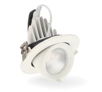Faretto Led da incasso Track 15W Rotondo Orientabile Cornice bianca Apertura 24 gradi Bianco neutro 4500K M LEDME