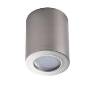 Faretto LED decorativo da soffitto per bagno IP44 - Attacco GU10 - Bianco, nero, nichel satinato (Nichel satinato)
