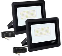 Faretto LED Esterno 2 Pezzi Potenti Faro a Esterni IP65 Impermeabile Super Illum