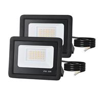 Faretto LED Esterno 20W,Lampada da Esterno 2000Lumen,Super Illuminoso Nero Faretti Led,Potenti Faro a Esterni IP65 Impermeabile Per tetto giardino cortile cancello garage(2 Pezzi 4500K Luce Freddo)