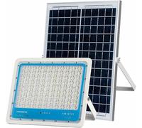 Faretto Led Esterno con Pannello Solare, Faro a Led da Giardino 1000w con Sensore Crepuscolare e Telecomando, Faretto Solare Impermeabile IP66. faro da esterno