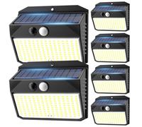 FARETTO LED ESTERNO SOLARE 6 PEZZI CON SENSORE DI MOVIMENTO ILLUMINAZIONE GIARDI
