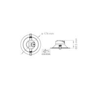 FARETTO LED INCASSO LAMPO SYDNEY DIMMERABILE 3000/4000/6000K 17w