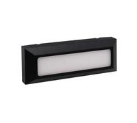 Faretto LED Incasso Segnapasso Rettangolare 6W Luce Regolabile IP65 Illuminazione da Esterno Interno Design Moderno (Ondulato, Nero)