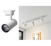 Faretto Led Interno 50W Faro Binario Soffitto Luce Fredda Orientabile Moderno