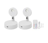 Faretto LED Luci D'accento RGB Luci per per Interni 13 Colori Mini Vetrina Luce Dimmerabile Lampada da Parete Girevole RGB con Timer Telecomando per Pittura Negozio di