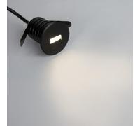 Faretto LED Nero 1W IP67 Professional - per Gradini Colore Bianco Naturale 4.000K