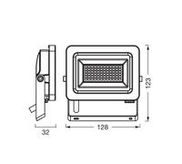 Faretto LED OSRAM Floodlight EA, 15 W, IP65, nero, alluminio Osram