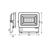 OSRAM Proiettore LED con classe di efficienza energetica A, alloggiamento in alluminio nero, 5 W, 870 lm, per applicazioni esterne, design compatto, leggero, facile installazione, LED non sostituibile