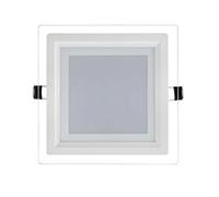 FARETTO LED PANNELLO 9 12 18 25 WATT INCASSO A MOLLA TONDO QUADRATO VETRO MAXI [EEK: A+]
