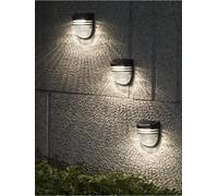 Faretto led pannello solare 3 watt luce bianca ricaricabile sensore crepuscolare