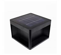 FARETTO LED PANNELLO SOLARE CUBO APPLIQUE PARETE SEGNAPASSO TERRA CCT IP65 QW-3C