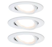 Faretto LED Paulmann Nova Coin, set da 3, in alluminio, orientabile, 2.700 K Paulmann