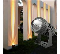 Faretto LED Pavimento - Luci Paesaggistiche Da Esterno, Faretti LED Da Giardino A Lunga Portata Con Rotazione Da 10 W, Faretti Da Parete Per Esterni Impermeabili IP65(Red,12V)