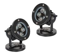 Faretto LED Pavimento - Luci Paesaggistiche Da Esterno, Faretto LED Regolabile Da 2 Pezzi, Faretto Di Proiezione Rotondo Impermeabile IP65, Luce Per Alberi Da Giardino(Warm White,2w(AC220v))