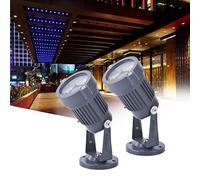 Faretto LED Pavimento - Luci Paesaggistiche Da Esterno, Luci Da Esterno A LED Da 3 W Con Spina Di Terra, Fascio Luminoso Per Insegne Pubblicitarie A LED Impermeabili IP67(White,5W(12V))