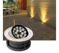 Faretto LED Pavimento - Luci Paesaggistiche Da Esterno, Luci Da Esterno Interrate Per Prato E Pavimento, Impermeabili IP67, Lampada Da Giardino A LED Con Angolo Regolabile(White,15W (85-265V))