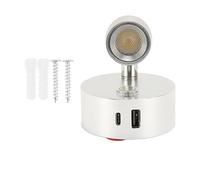 Faretto LED per Camper, Luce di Lettura di Piccole Dimensioni con Porta USB Tipo C, Dimmerabile a 3 Colori, Lampada da Lettura per Barca, Interruttore Tattile da DC12 a 24V per